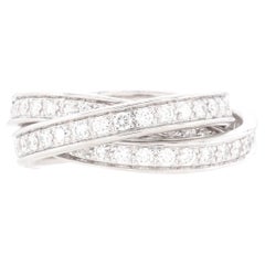 Cartier Trinity Ring 18k White Gold and Diamonds
