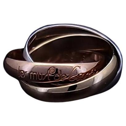 CARTIER Anello Trinità Oro giallo 18 carati Oro bianco Oro rosa Cartier misura 4 in vendita