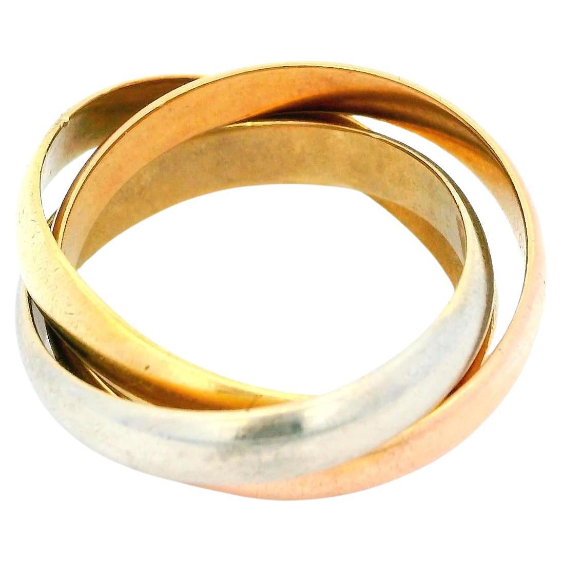 Cartier Trinity Ring 18K Yellow, White & Rose Gold