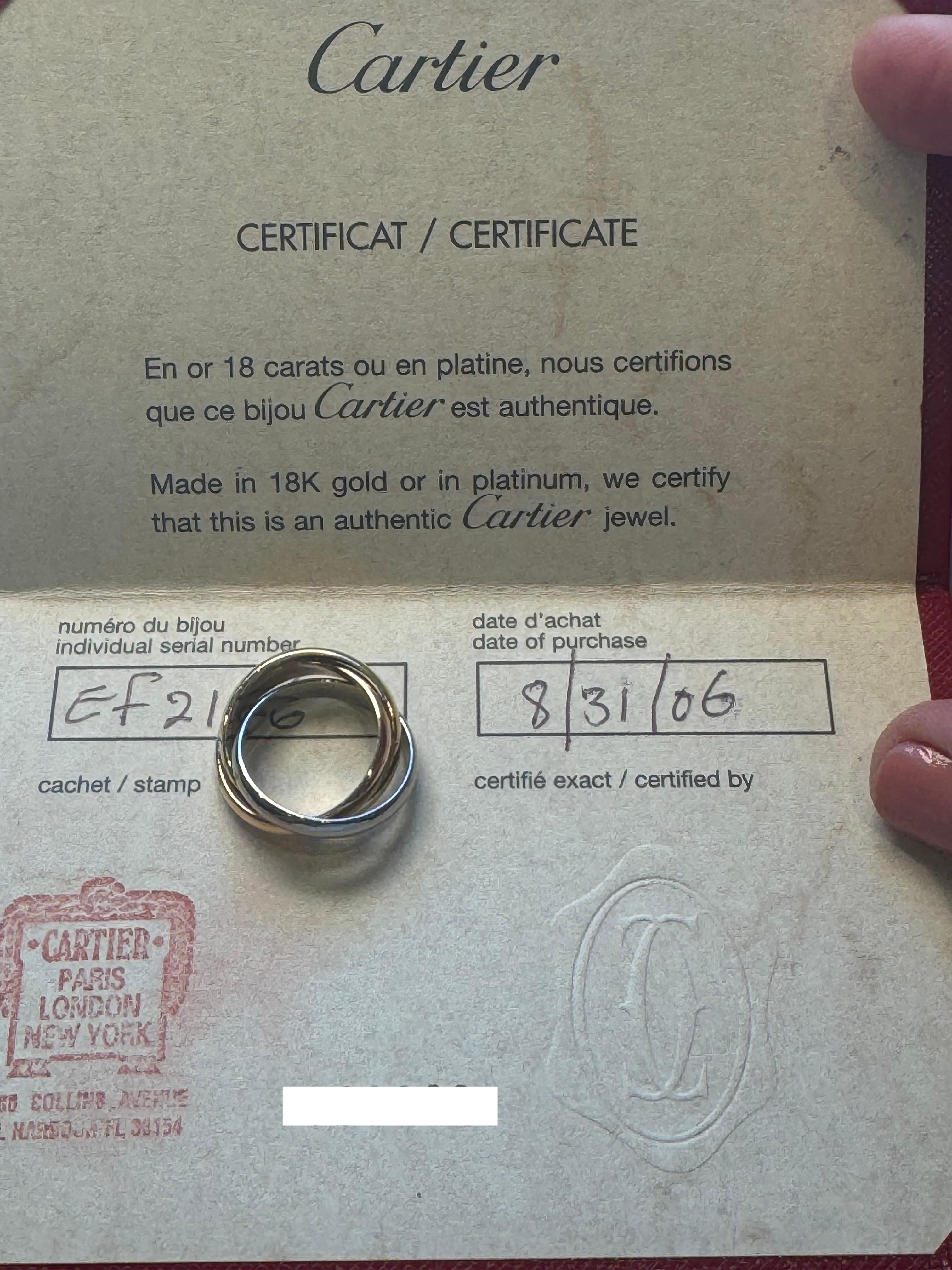 Cartier Trinity Gold Ring For Sale 3