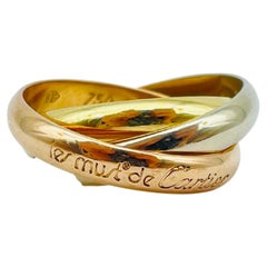 Vintage Cartier Trinity Ring in 18k 3 Tone 'Tricolor' Gold