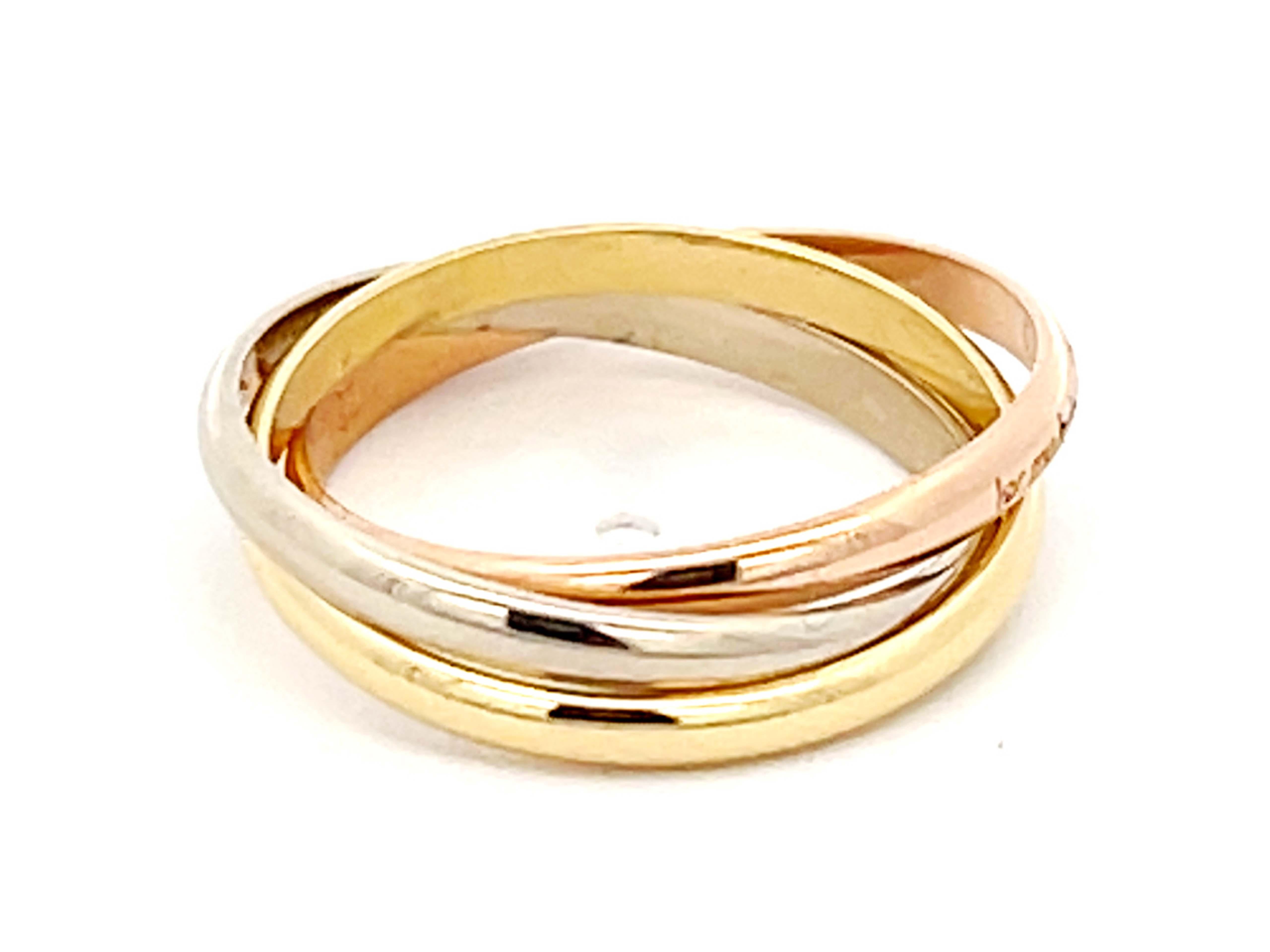 Cartier Trinity Ring in 18k Gold In Excellent Condition In Honolulu, HI