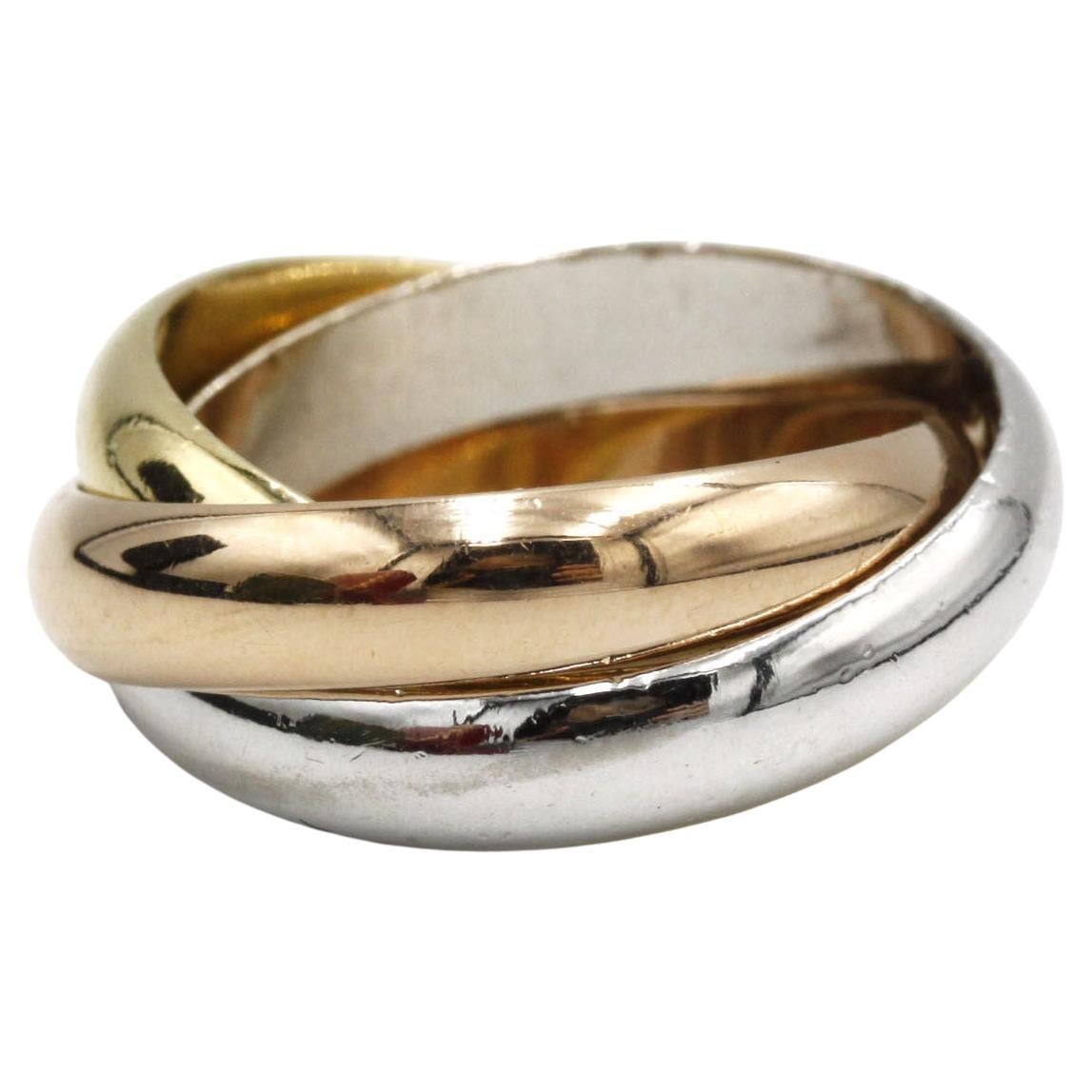 Cartier Trinity Ring in 18K Yellow, White & Rose Gold