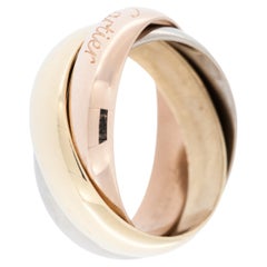 Grande bague CARTIER « Trinity » en or blanc, jaune et rose