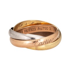 Cartier Trinity Ring kleines Modell 18k Tri Gold Estate signiert
