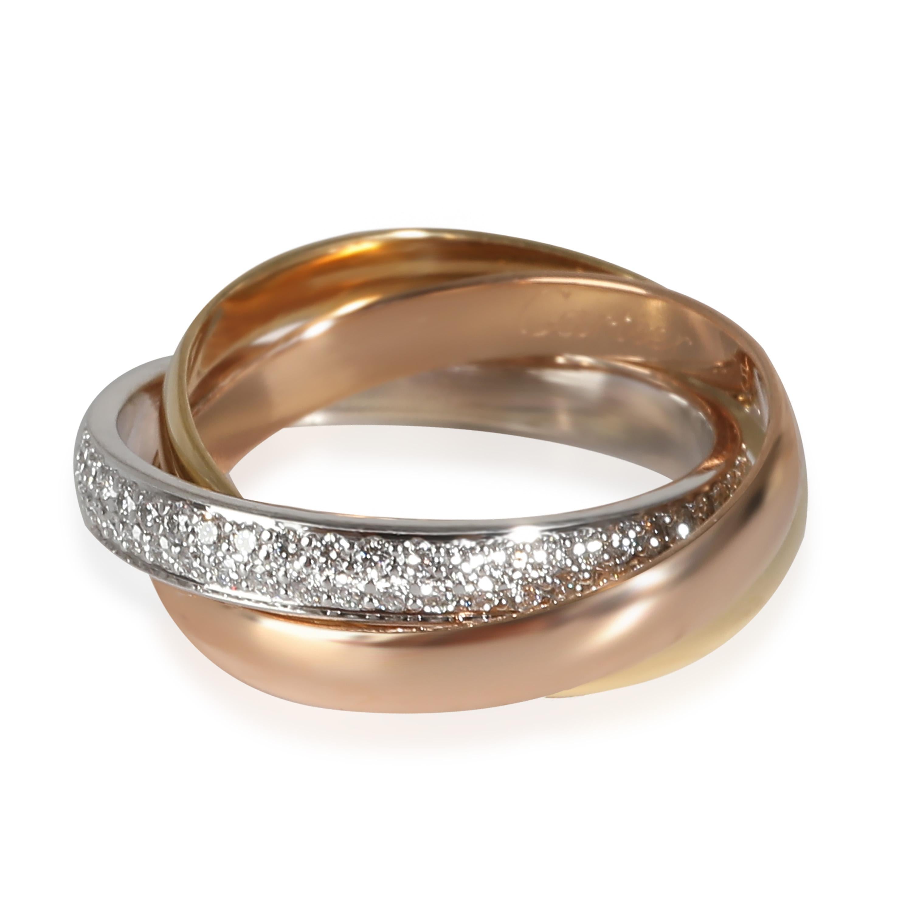 Cartier Trinity Ring in 18k 3 Tone Gold 0.46 CTW (Small Model)

PRIMARY DETAILS
SKU: 141577
Listing Title: Cartier Trinity Ring in 18k 3 Tone Gold 0.46 CTW (Small Model)
Condition Description: Louis Cartier, the founder's grandson, introduced the