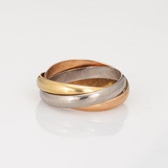 Cartier Trinity Ring Small Model 18k Tri Gold Estate Signed