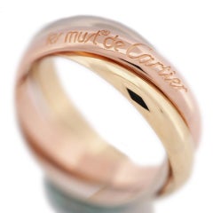 Cartier Trinity Ring Tri Color Gold 53