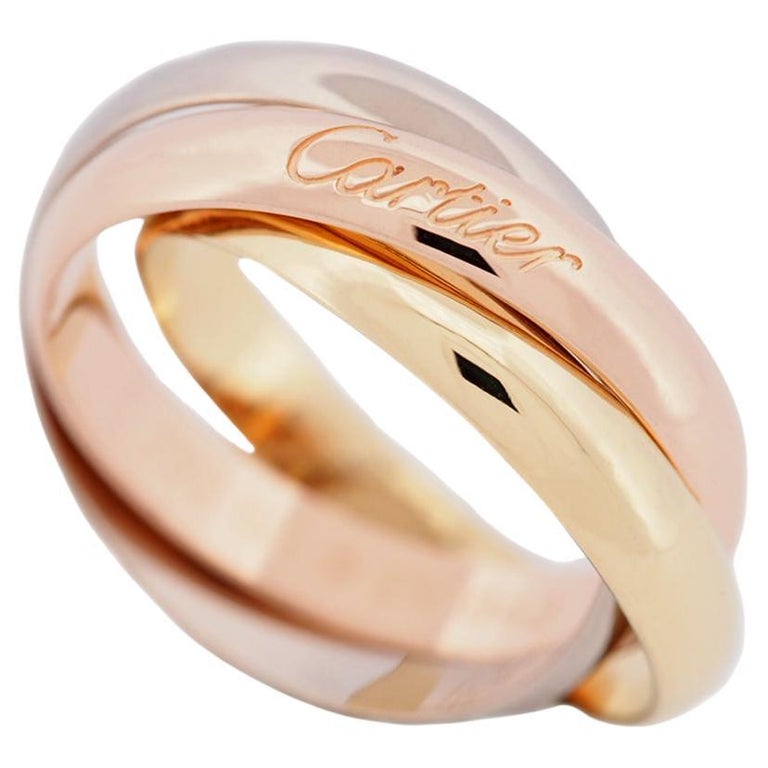 Cartier Trinity Ring Tri Color Gold Recent Model 53 at 1stDibs