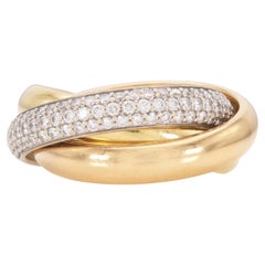 Anello Cartier Trinity con fascia di diamanti