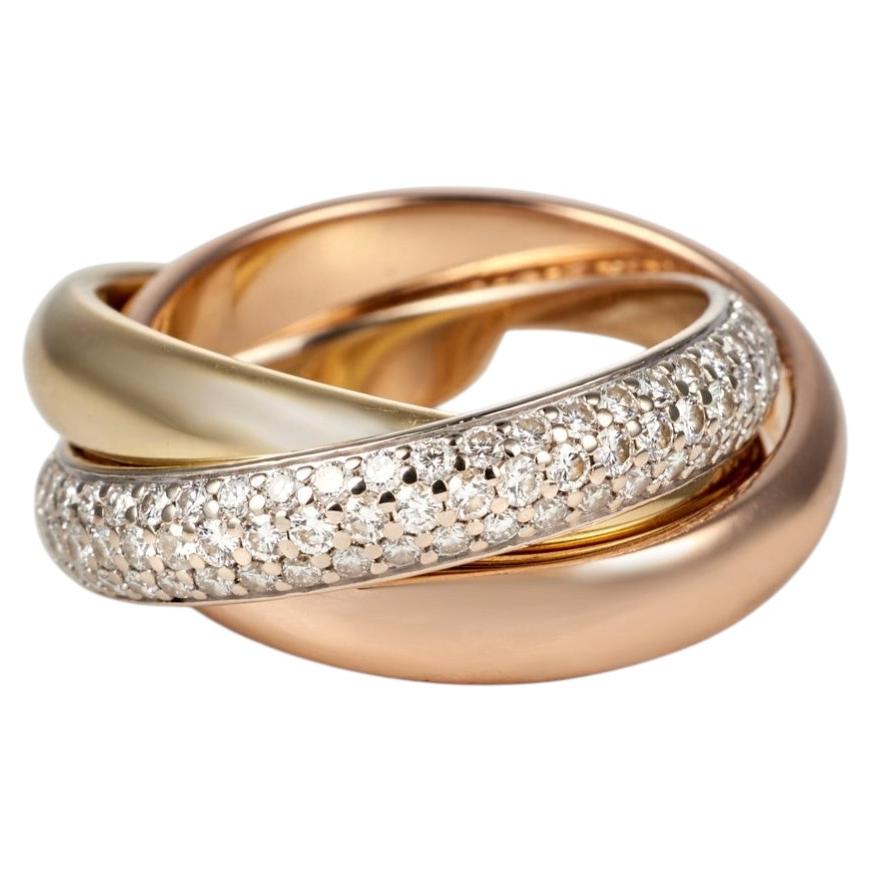 CARTIER Trinity ring with diamonds