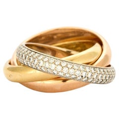 CARTIER - Dreifach-Ring mit Diamantenpavé