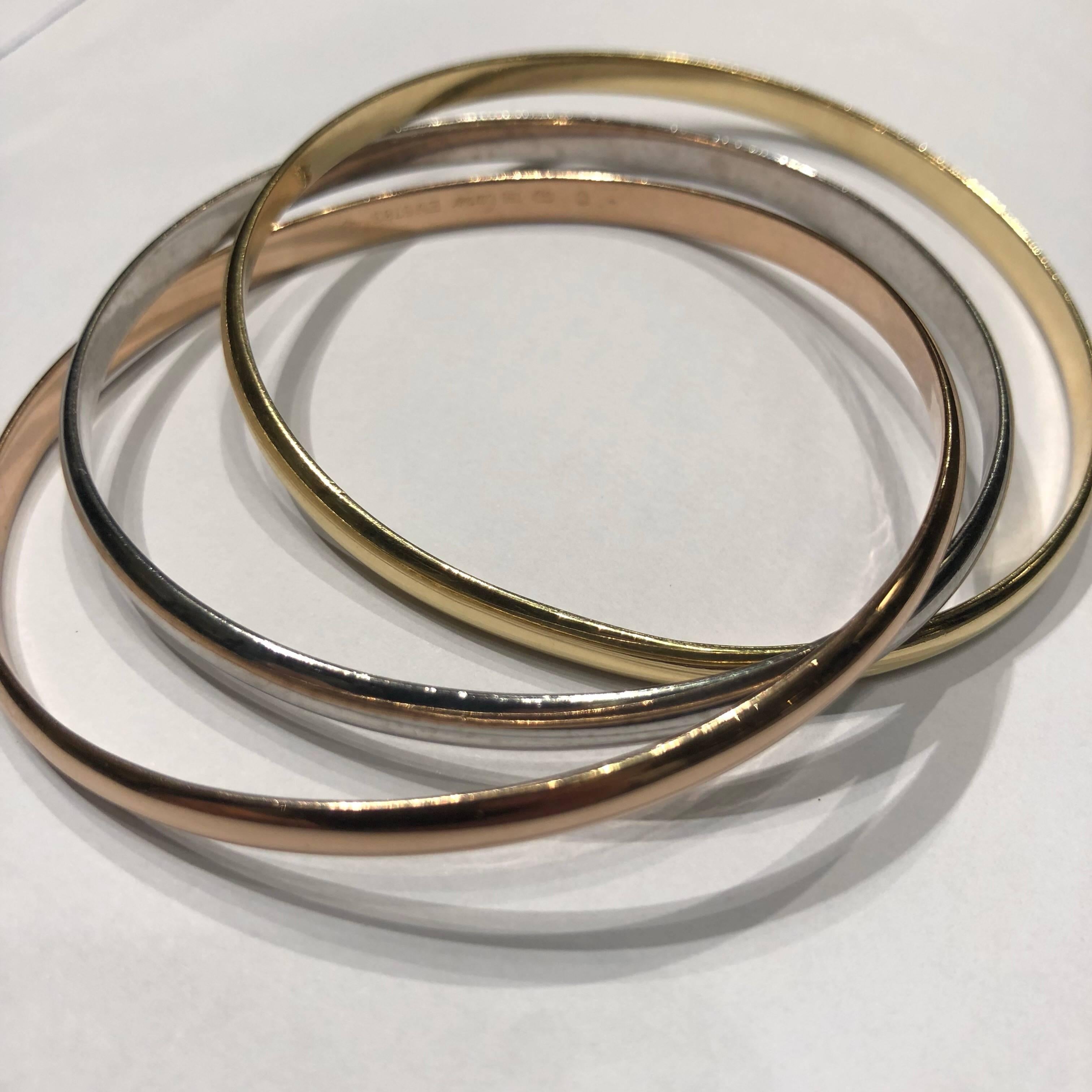 Cartier Trinity Rolling Bangle Bracelet 5