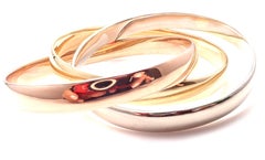 Cartier Trinity Rolling Large Model Tricolor Gold Bangle Bracelet
