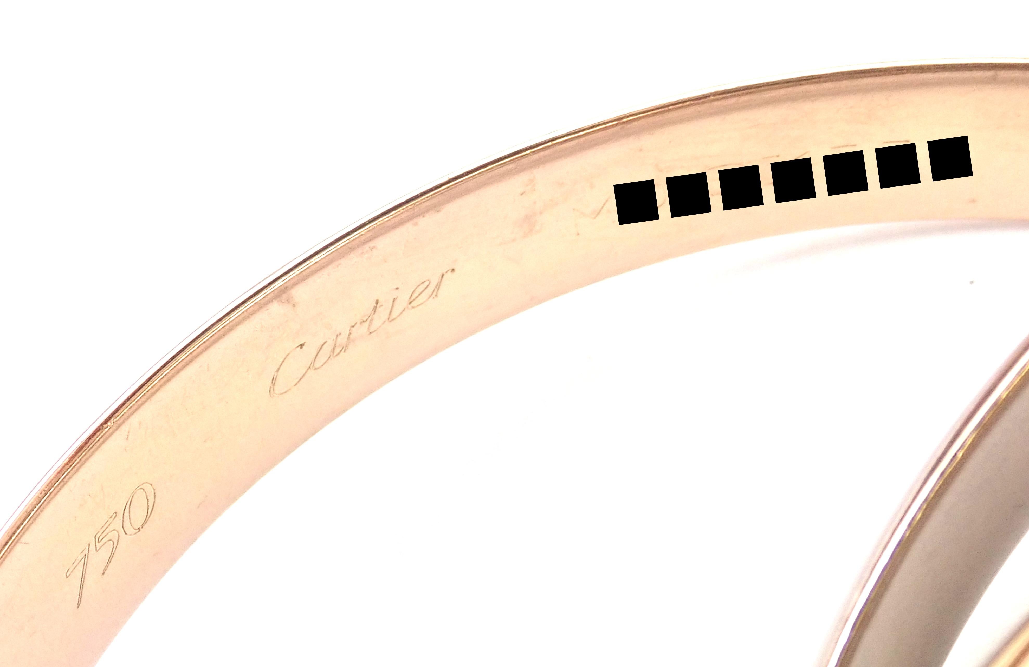 Cartier Trinity Rolling Large Model Tricolor Gold Medium Size Bangle Bracelet 1