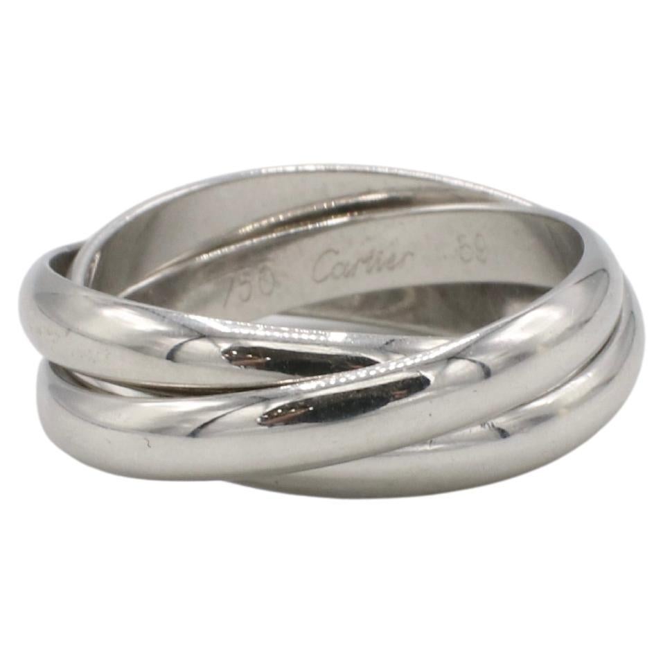 Cartier Trinity Rolle Anello in oro bianco 18 carati Anello nuziale Vintage 1999