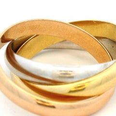 Cartier Trinity Rolling Ring 18K Tri-Color Gold Vintage 1997