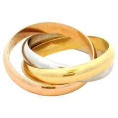 Cartier Trinity Rolling Ring 18K Tri-Color Gold Vintage 1997