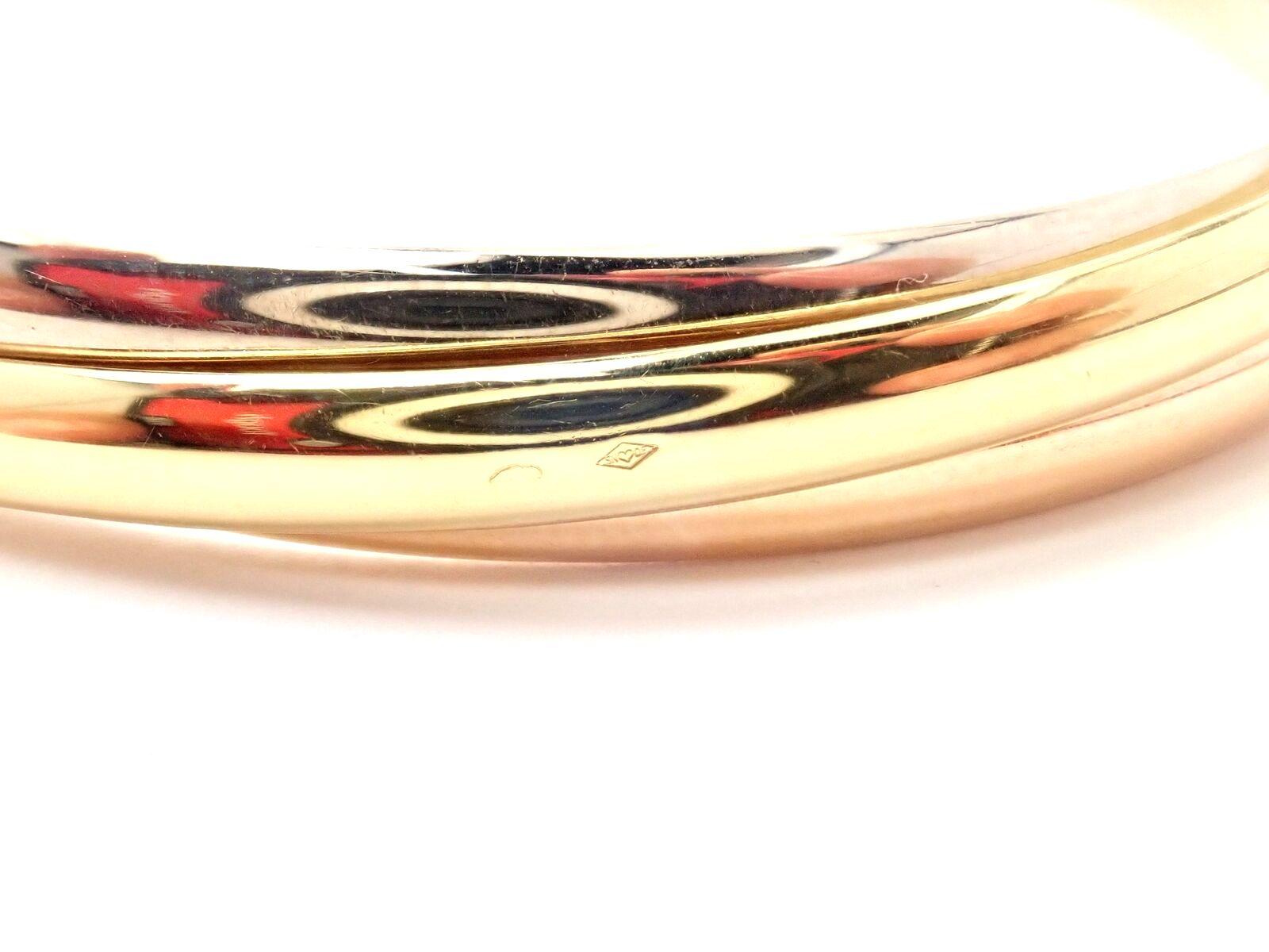 Cartier Trinity Rolling Tri-Colored Gold Bangle Bracelet 1