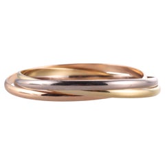 Cartier Trinity Rose Yellow White Gold Bangle Bracelet