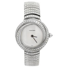Cartier Trinity Round Brilliant Cut Diamond Ladies' Watch in White Gold