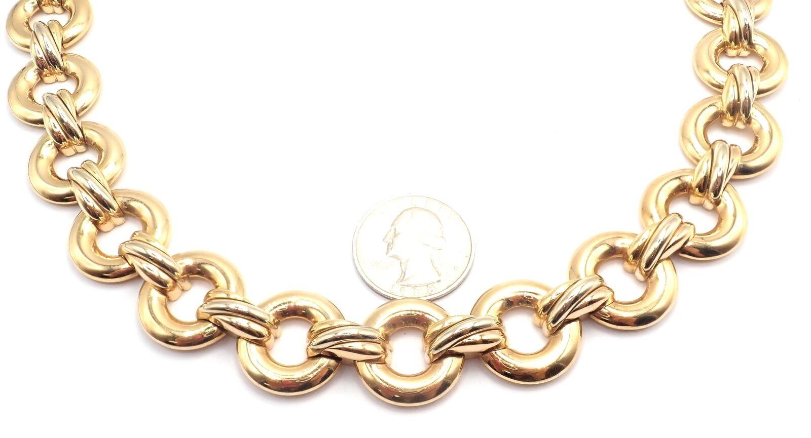Collana girocollo in oro multicolore Cartier Trinity Round Link in vendita 7