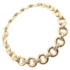 Cartier Trinity Round Link Multi-Color Gold Choker Necklace