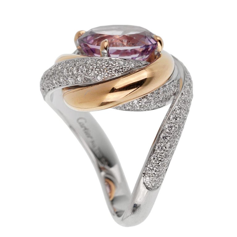 Cartier Trinity Ruban Amethyst Diamond Ring at 1stDibs | cartier trinity  ruban ring price, cartier ruban, cartier trinity ruban earrings