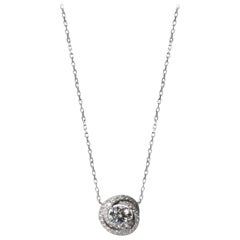 Cartier Trinity Ruban Diamond Necklace in 18 Karat White Gold H VS2 2.51 Carat