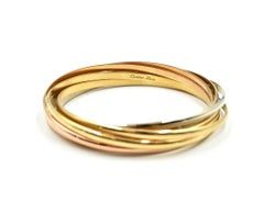 Cartier Trinity Seven Bangles Bracelet Tri-Tone 18 Karat Gold