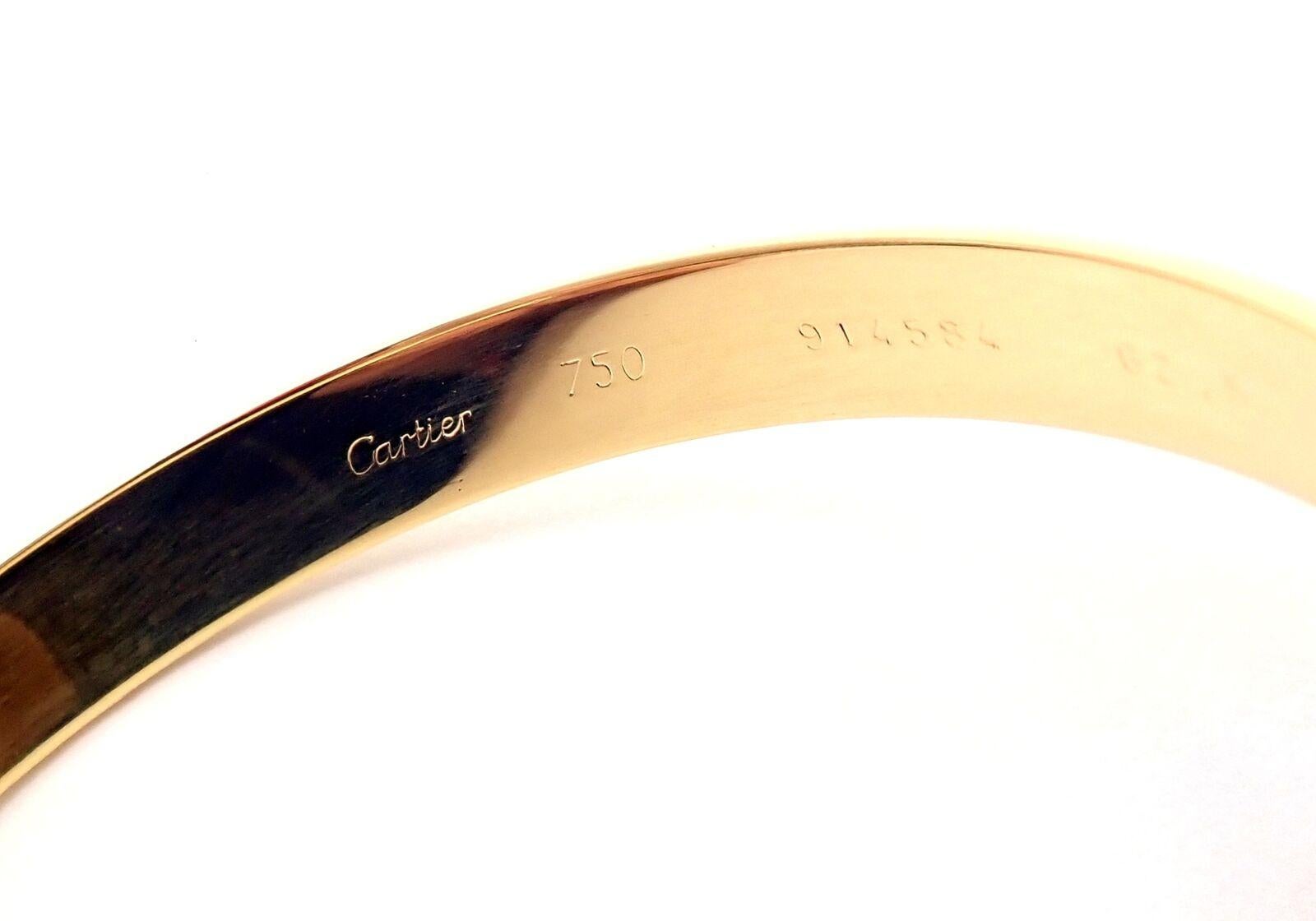 Cartier Trinity Slip-On Tricolor Gold Bangle Bracelet In Excellent Condition For Sale In Holland, PA