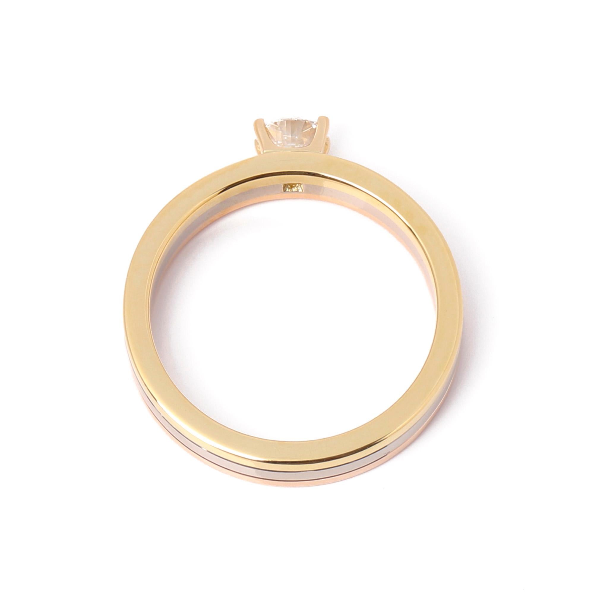 Contemporary Cartier Trinity Solitaire Diamond Ring