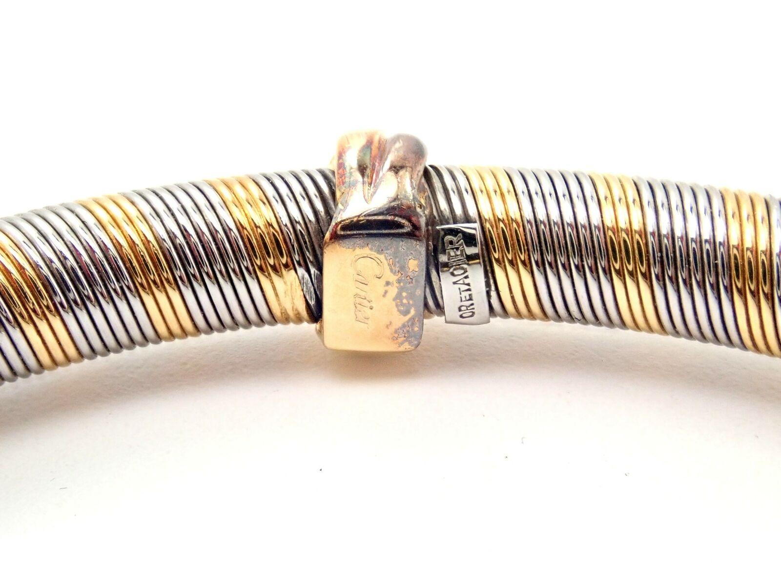 Cartier Trinity Stainless Steel Tricolor Gold Bangle Bracelet 2
