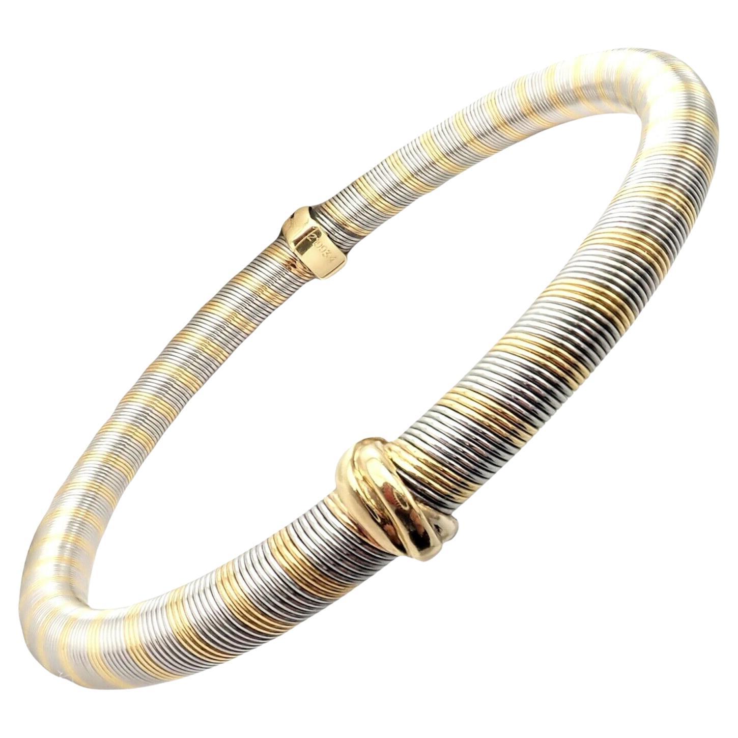 Cartier Trinity Stainless Steel Tricolor Gold Bangle Bracelet For Sale