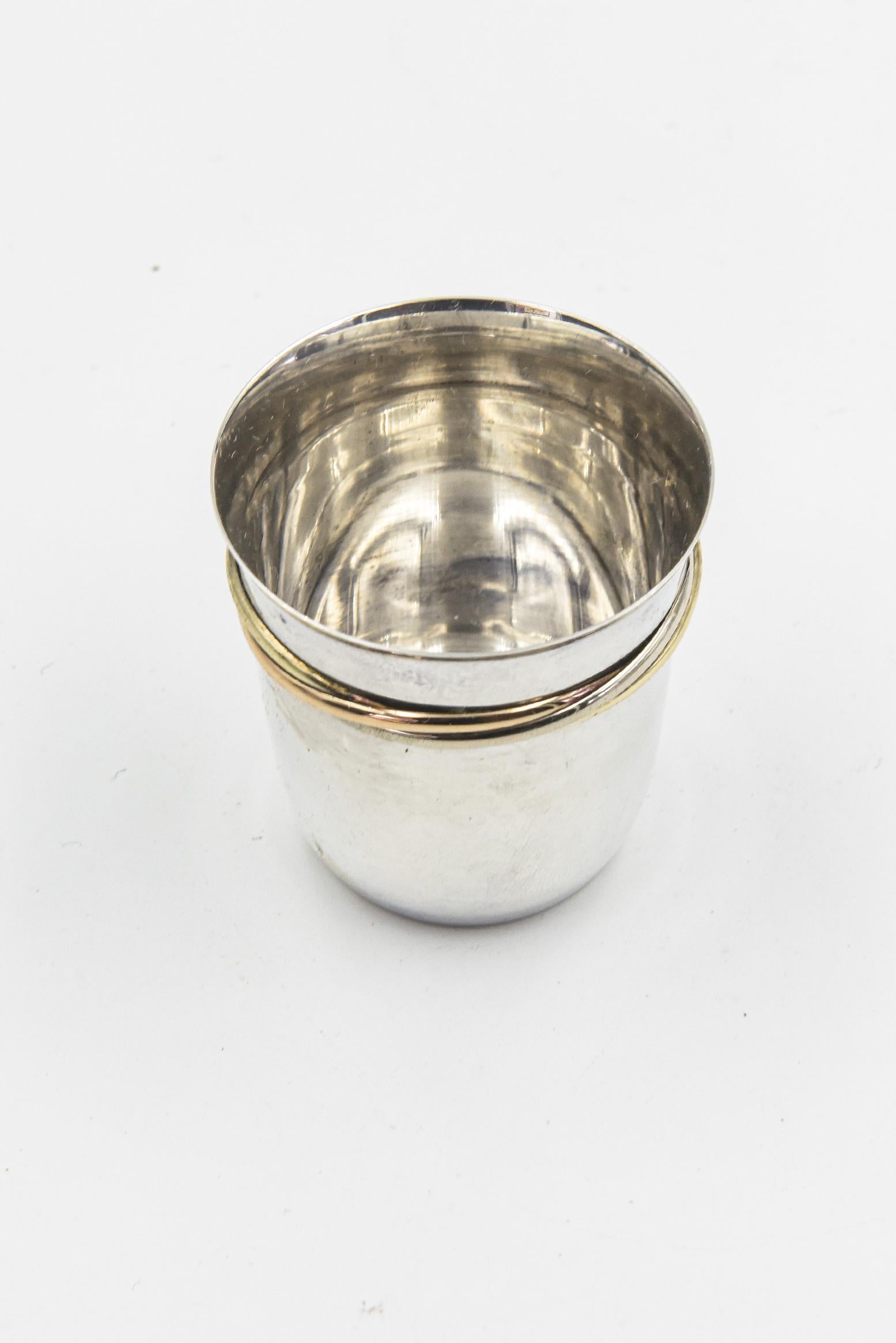 French Cartier Trinity Sterling Silver Baby Cup Shot Glass Cordial