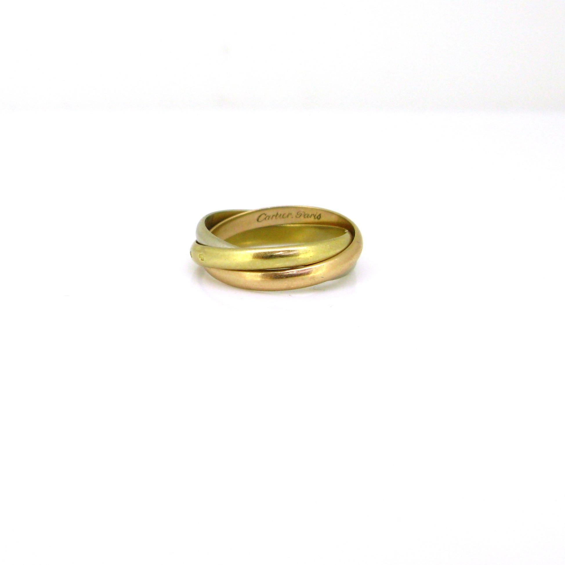 Women's or Men's Cartier Trinity Three-Color Gold Ring, France