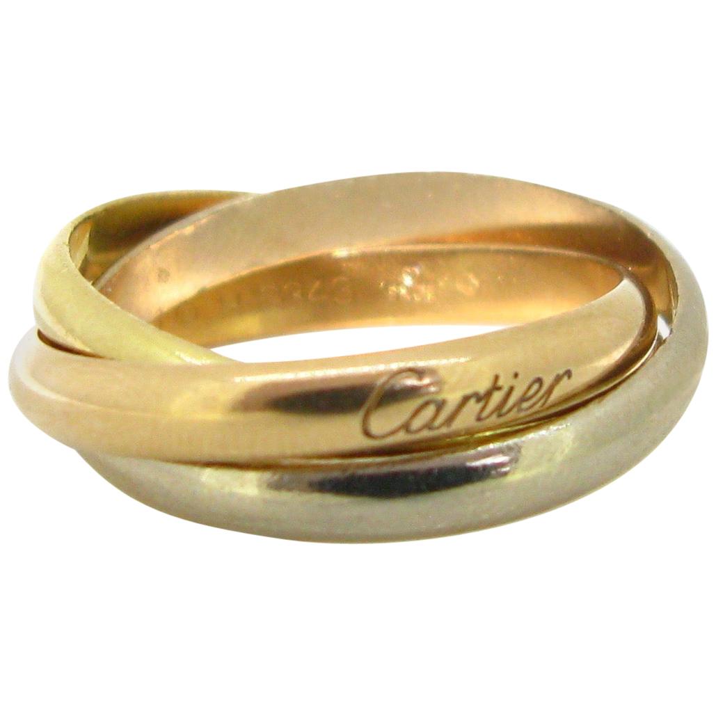 Cartier Trinity Three-Color Gold Rolling Ring