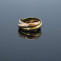 Cartier Trinity Three-Color Yellow White Rose Gold Rolling Ring