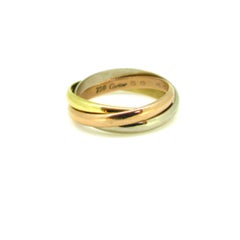 Cartier Trinity Three-Color Yellow White Rose Gold Rolling Ring