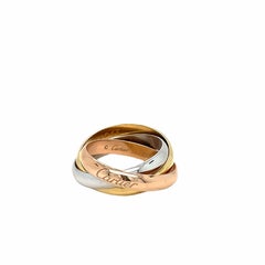 Cartier Trinity Three Tone Gold Classic Ring 18k Gold size 54