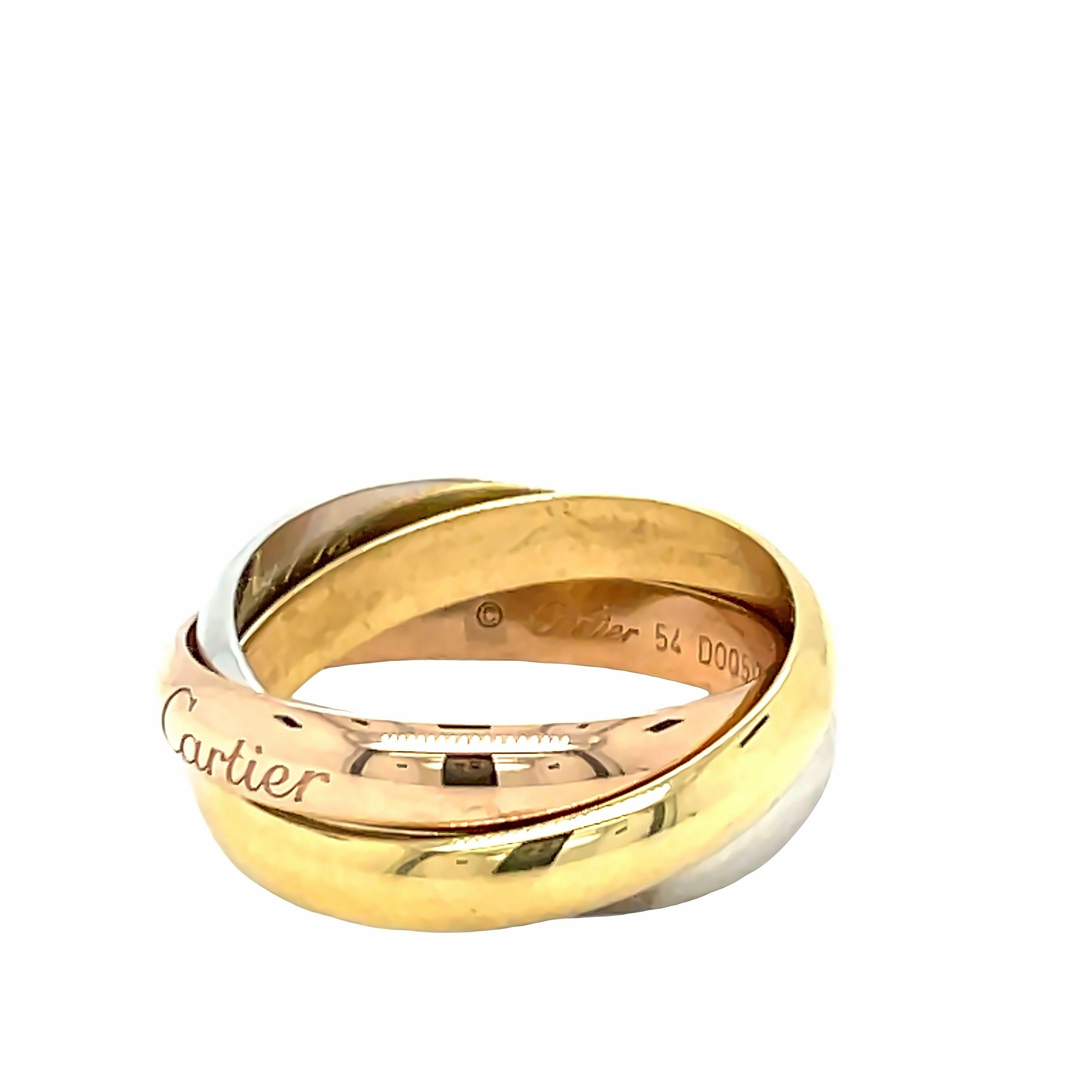 cartier trinity ring all gold
