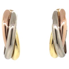 Pendientes Cartier Trinity Tricolor Oro 18k