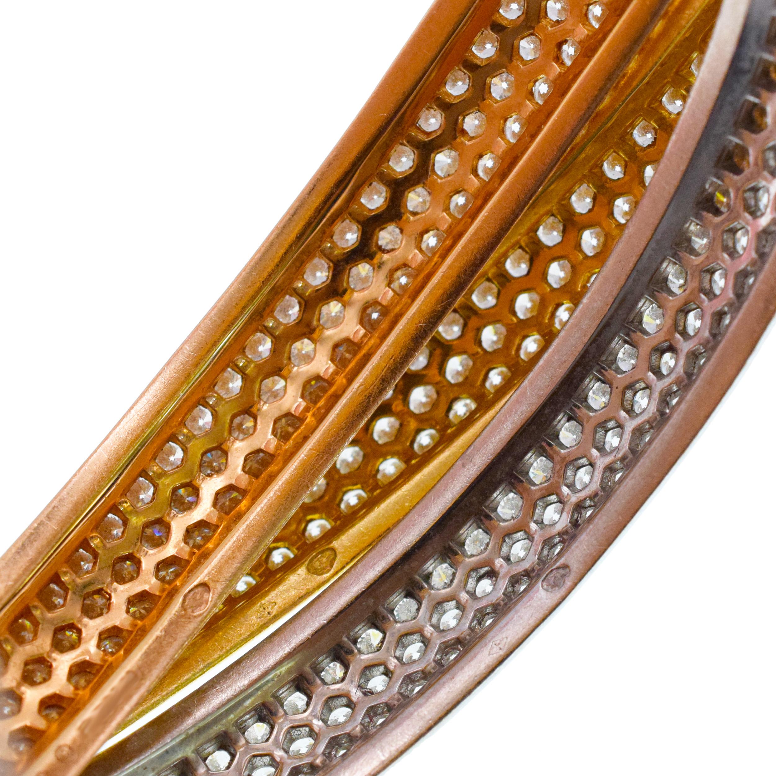 Cartier Trinity Diamant tricolore   Bracelet Pour femmes en vente