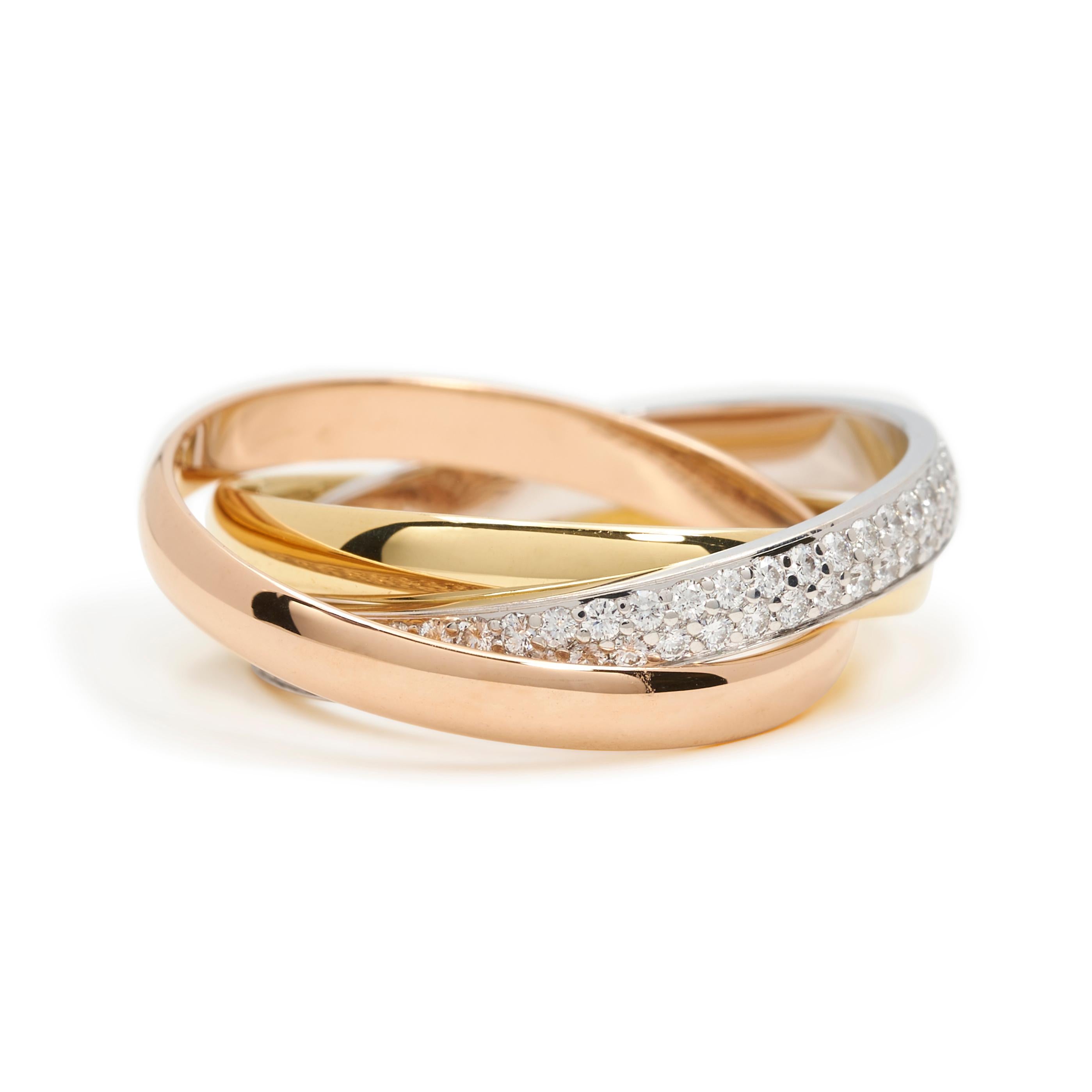 cartier rolling ring with diamonds