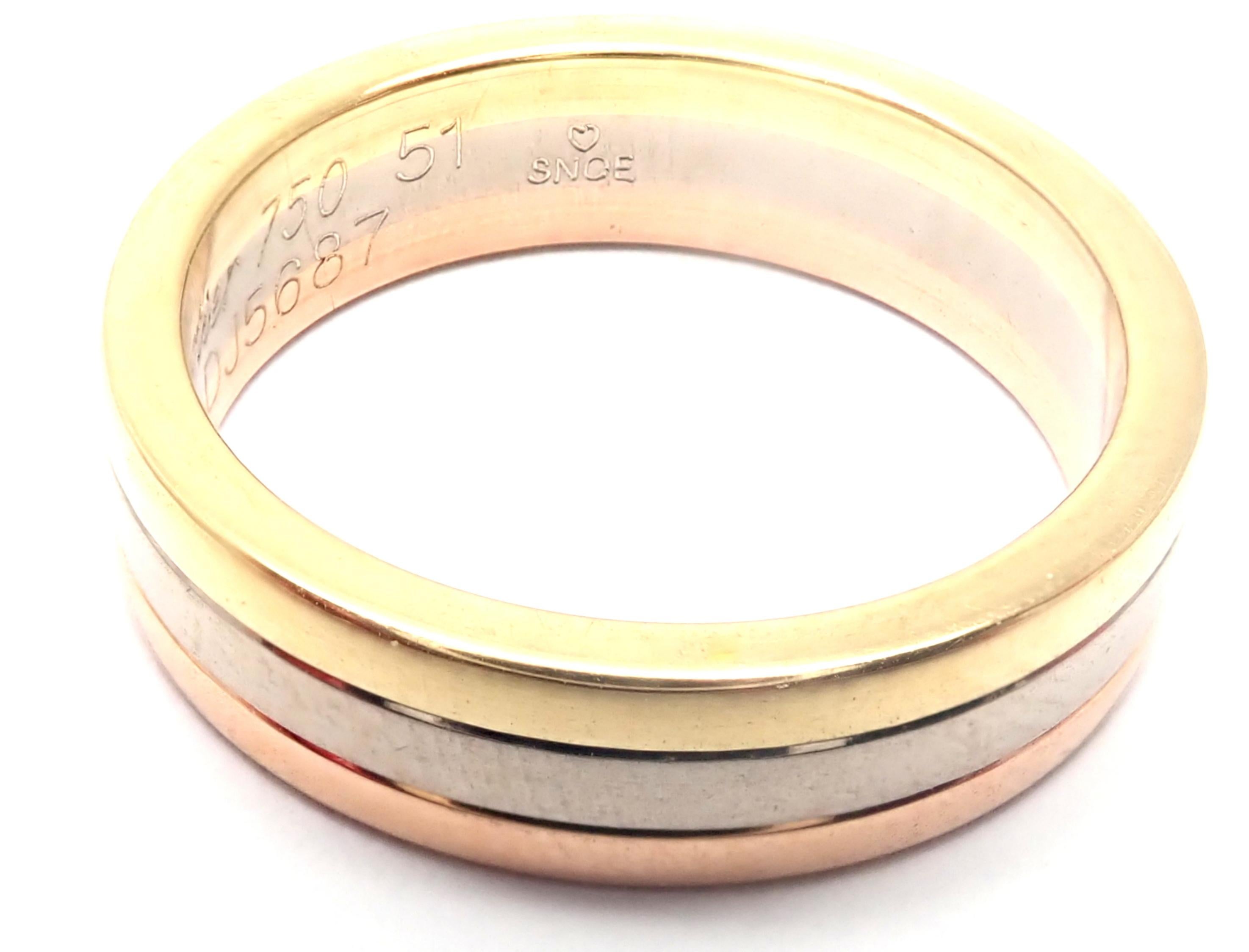 Cartier Trinity Tri-Color Gold Band Ring 1