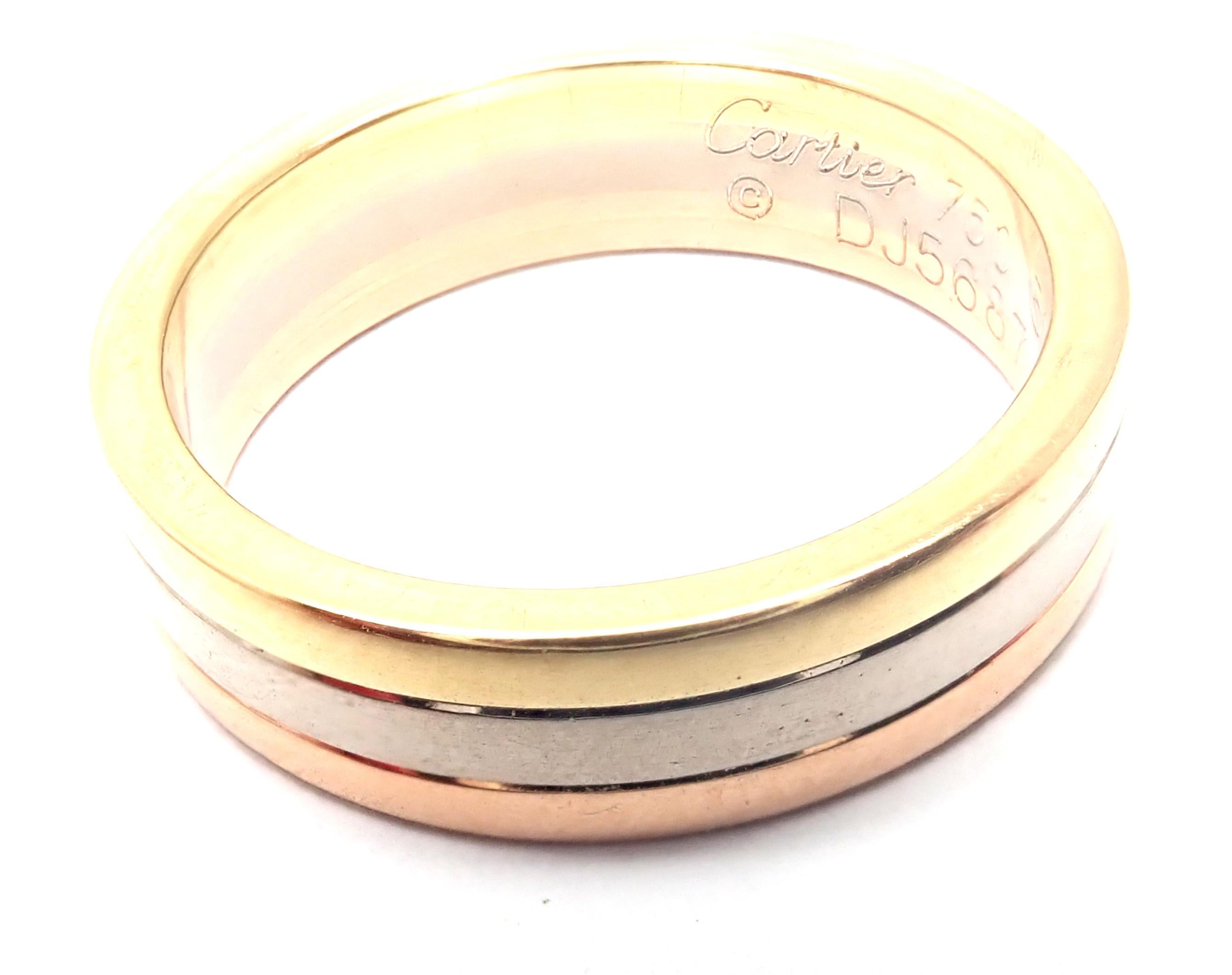 Cartier Trinity Tri-Color Gold Band Ring 3