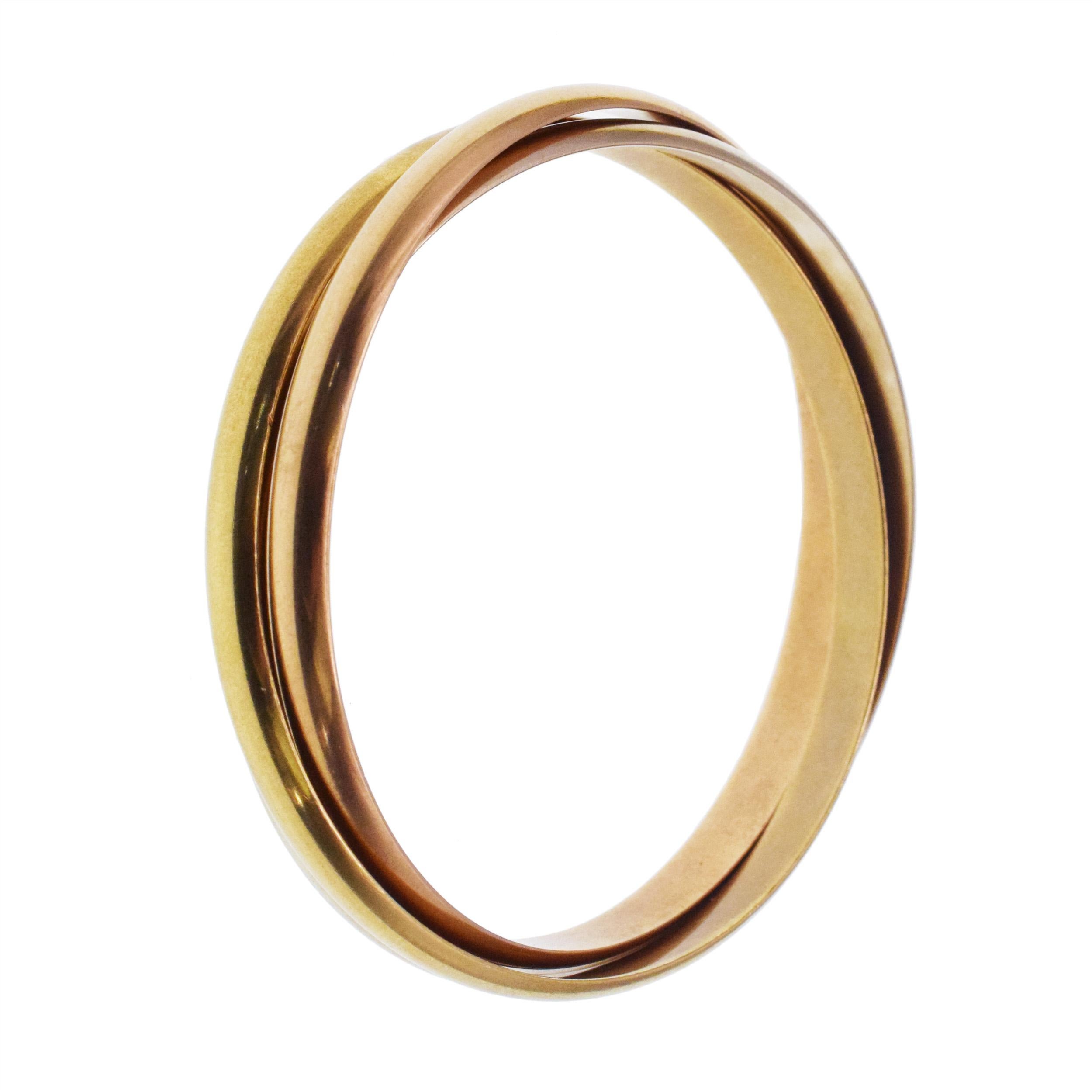 Bracciale bangle in oro Cartier Trinity Tri-Color in vendita 3