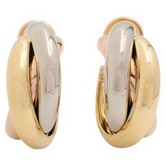 Cartier 'Trinity' Tri-Color Gold Earrings