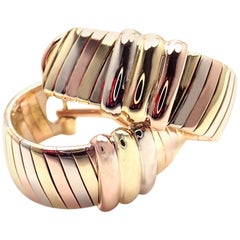 Cartier Trinity Tri-Color Gold Hoop Earrings