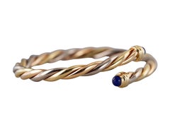 Cartier Trinity Tri Color Gold Lapis Lazuli Bypass Bracelet